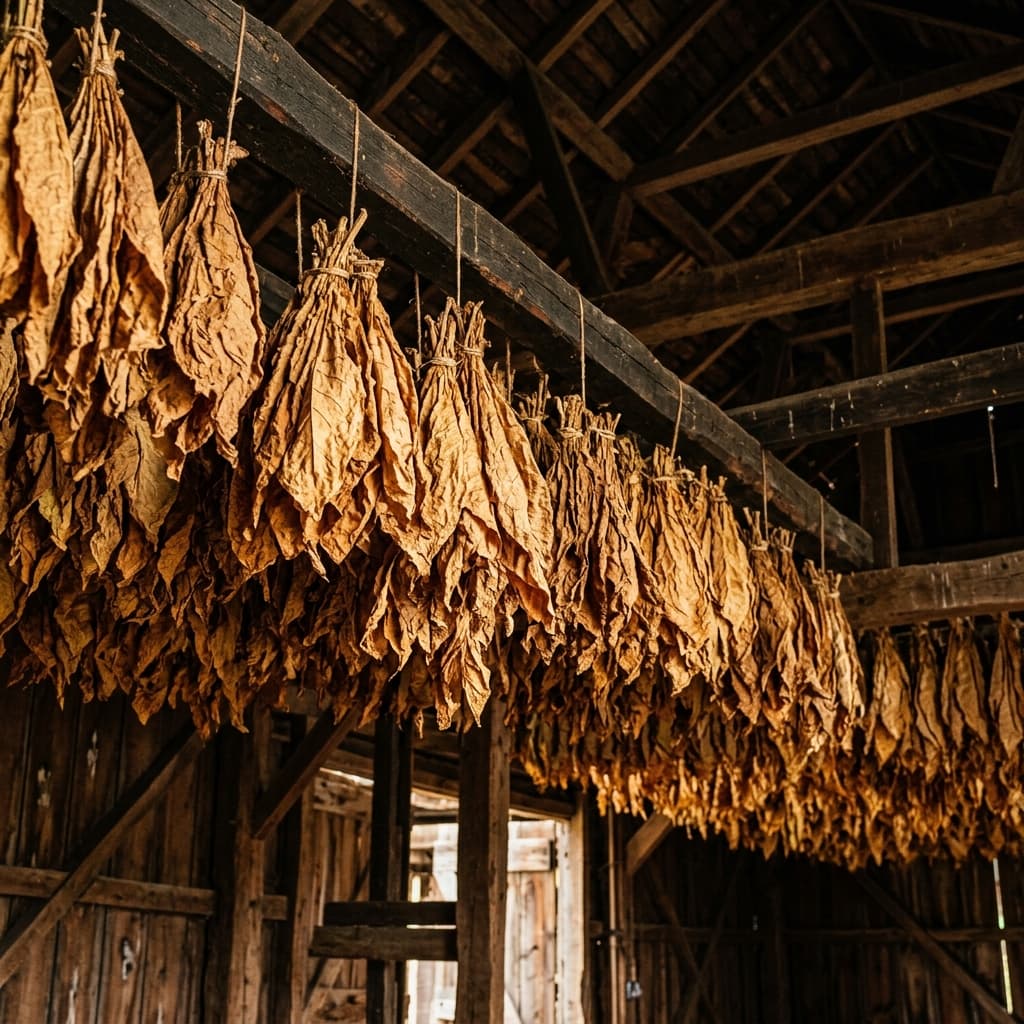 Organic tobacco leaf curing barn